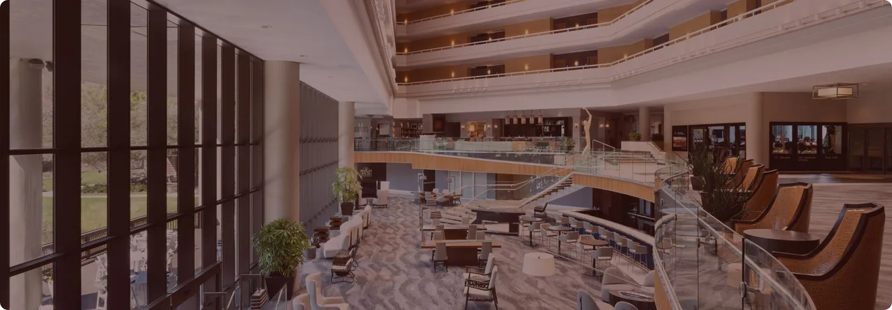 Interior atrium at Sawgrass Marriott.